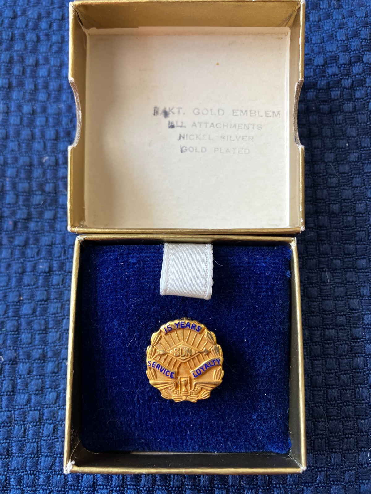 Vintage 14K Sunoco 15 Year Service Pin Vintage 14K Sunoco 15 Year Service Pin