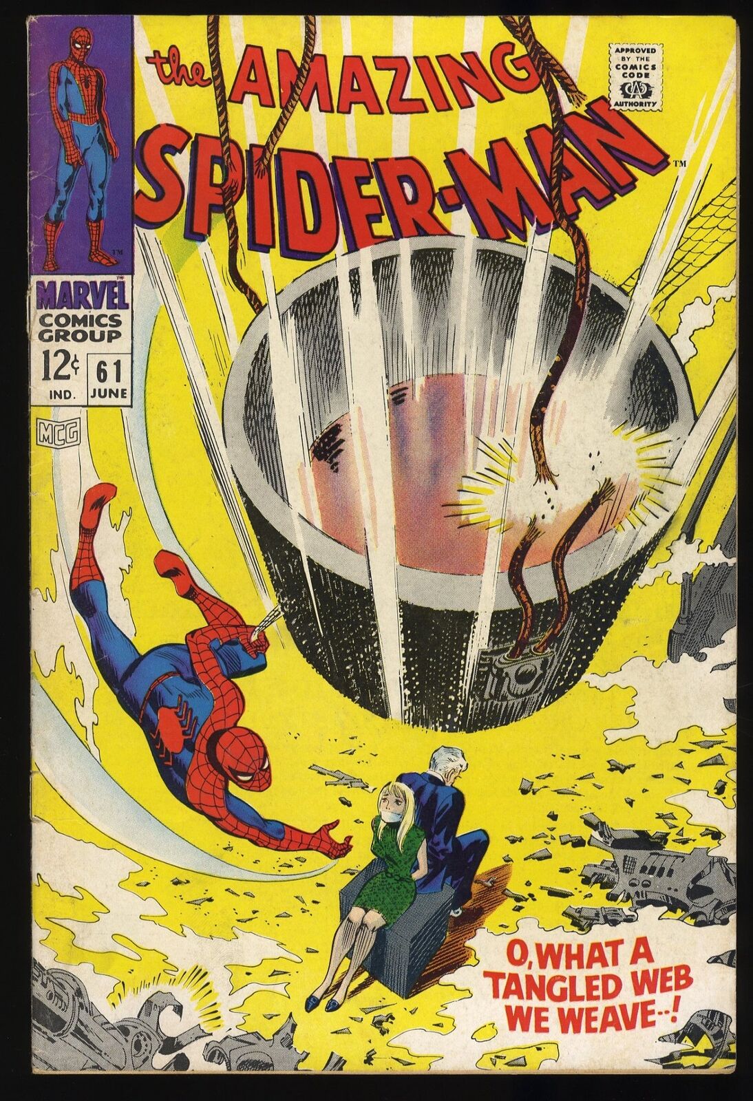 Amazing Spider-Man #61 VG 4.0 1st Gwen Stacy Cover Appearance Marvel 1968