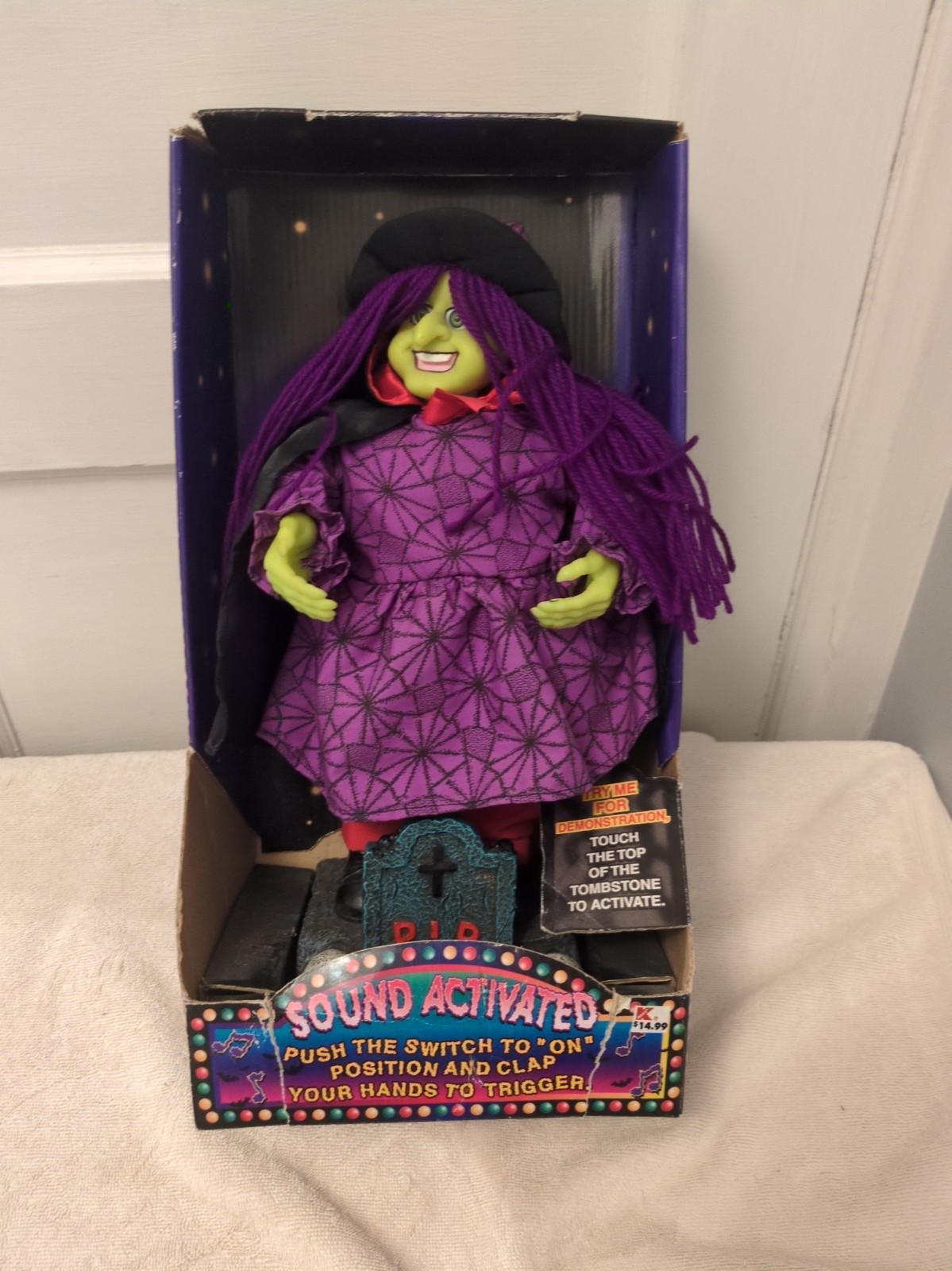 VTG T.L. Toys Disco Creepy Pal Raping Witch On Tombstone 1999 Tested Works & BOX VTG T.L. Toys Disco Creepy Pal Raping Witch On Tombstone 1999 Tested Works & BOX