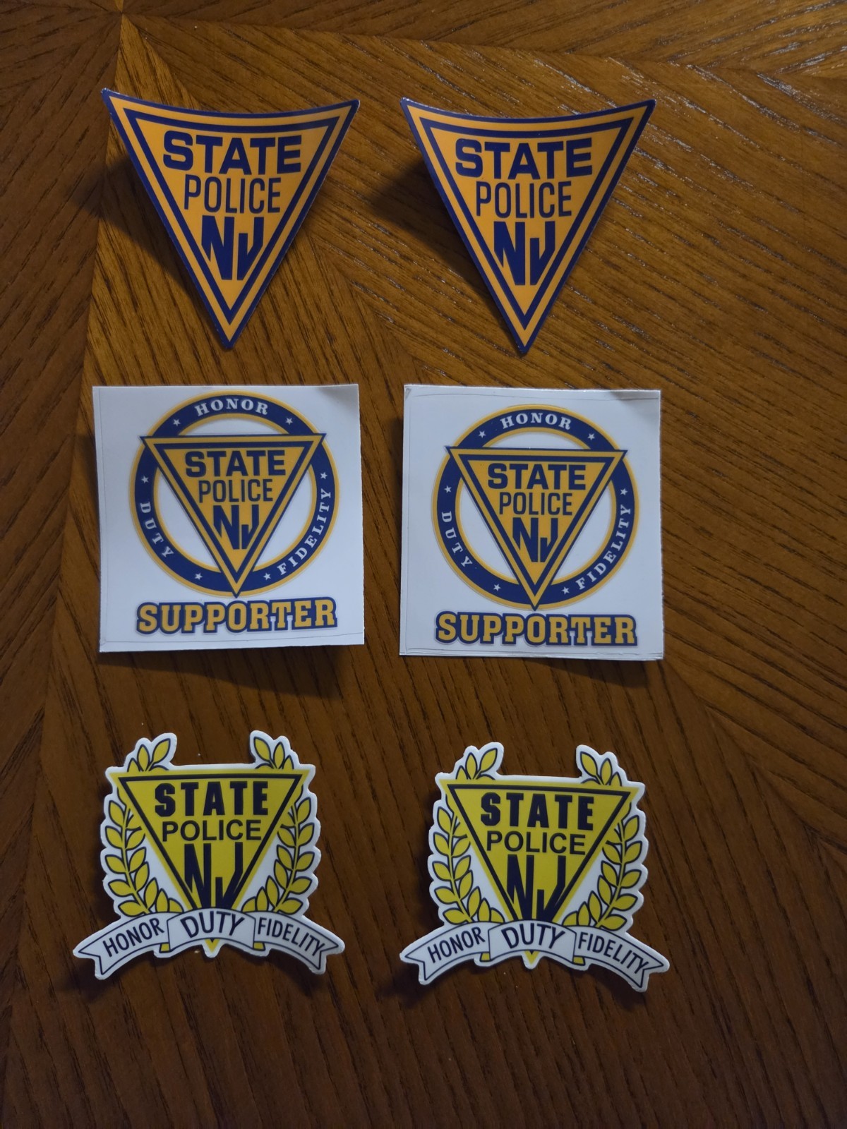  6 Pc - NJ STATE POLICE Supporter Lot -UV Vinyl Decals 