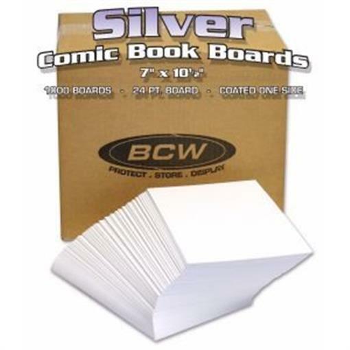 BCW Silver Comic Backing Boards Case of 1000 Wrapped 7x10.5\