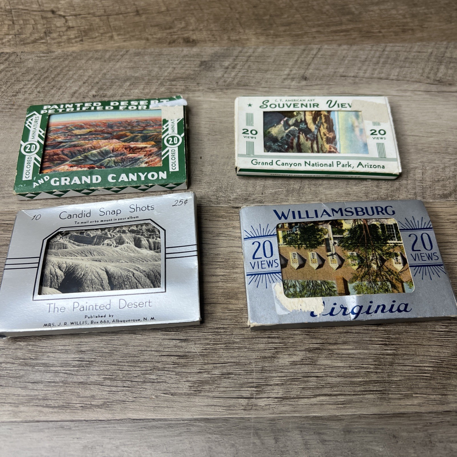 Lot Of 5 Souvenir Mini Scenic View Photo Books Packs Postcards Vintage Mountains