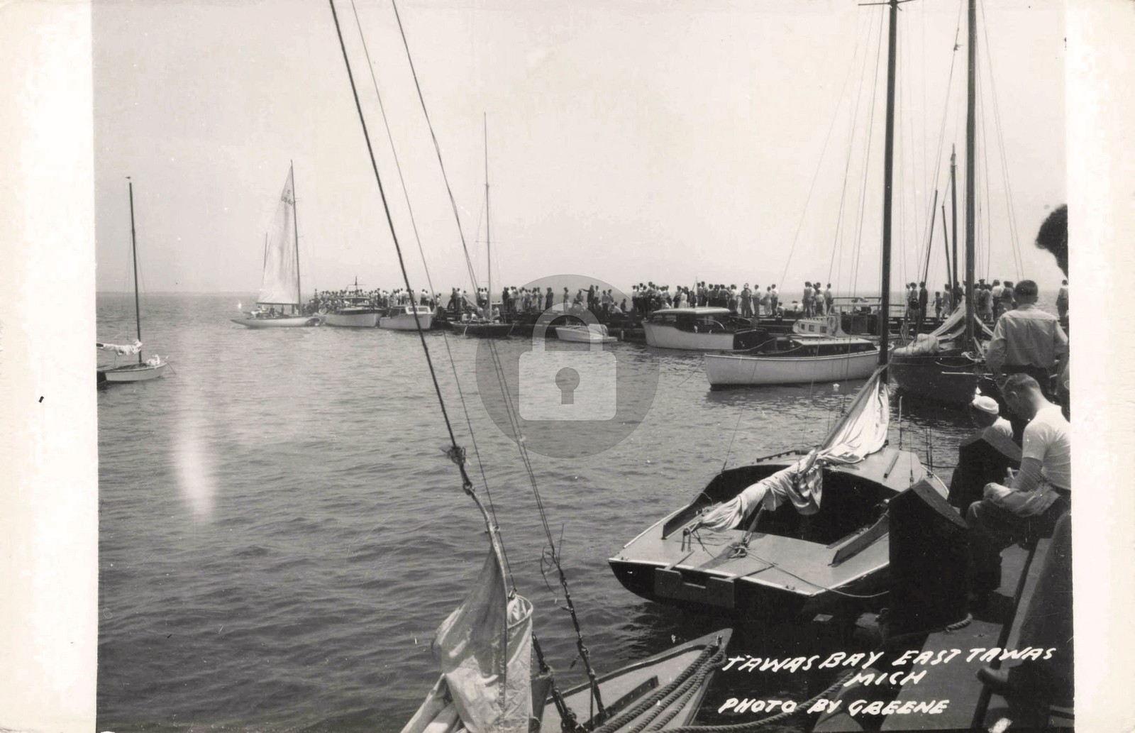 Tawas Bay, East Tawas MI Michigan RPPC Photo Postcard COPY Tawas Bay, East Tawas MI Michigan RPPC Photo Postcard COPY