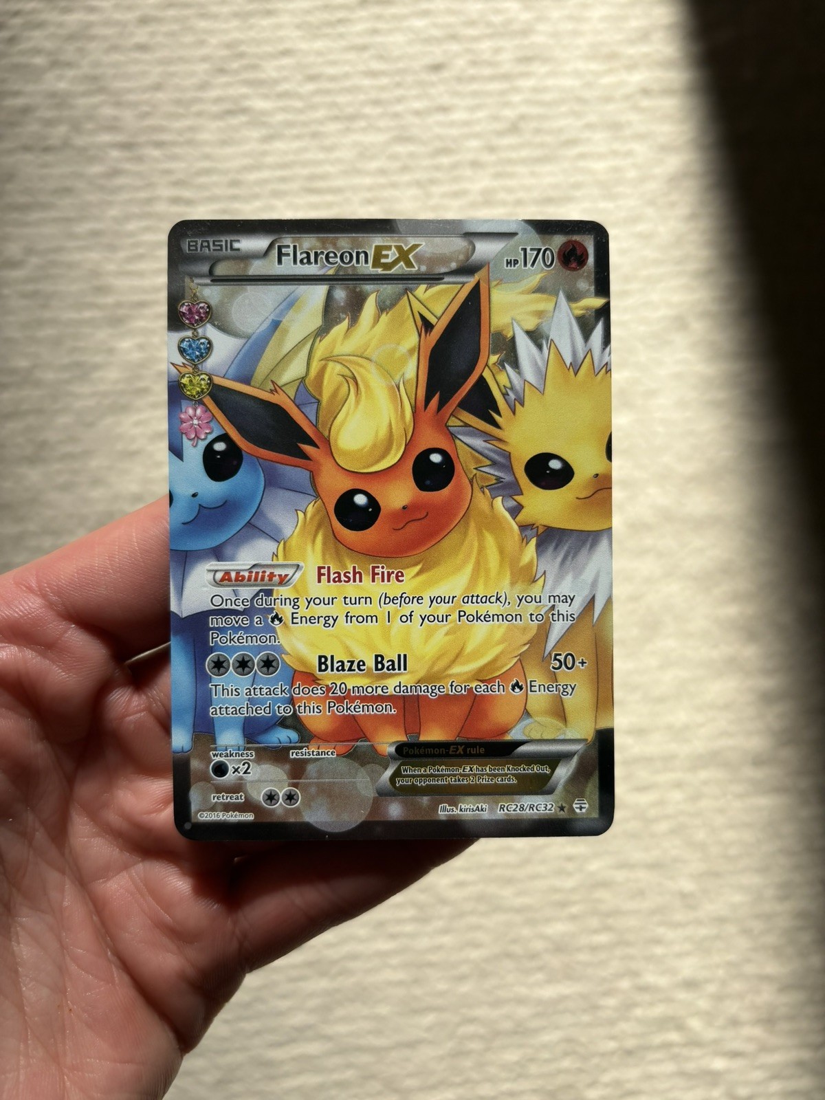 Pokémon TCG Flareon EX RC28/RC32 XY generations radiant collection Pokémon TCG Flareon EX RC28/RC32 XY generations radiant collection