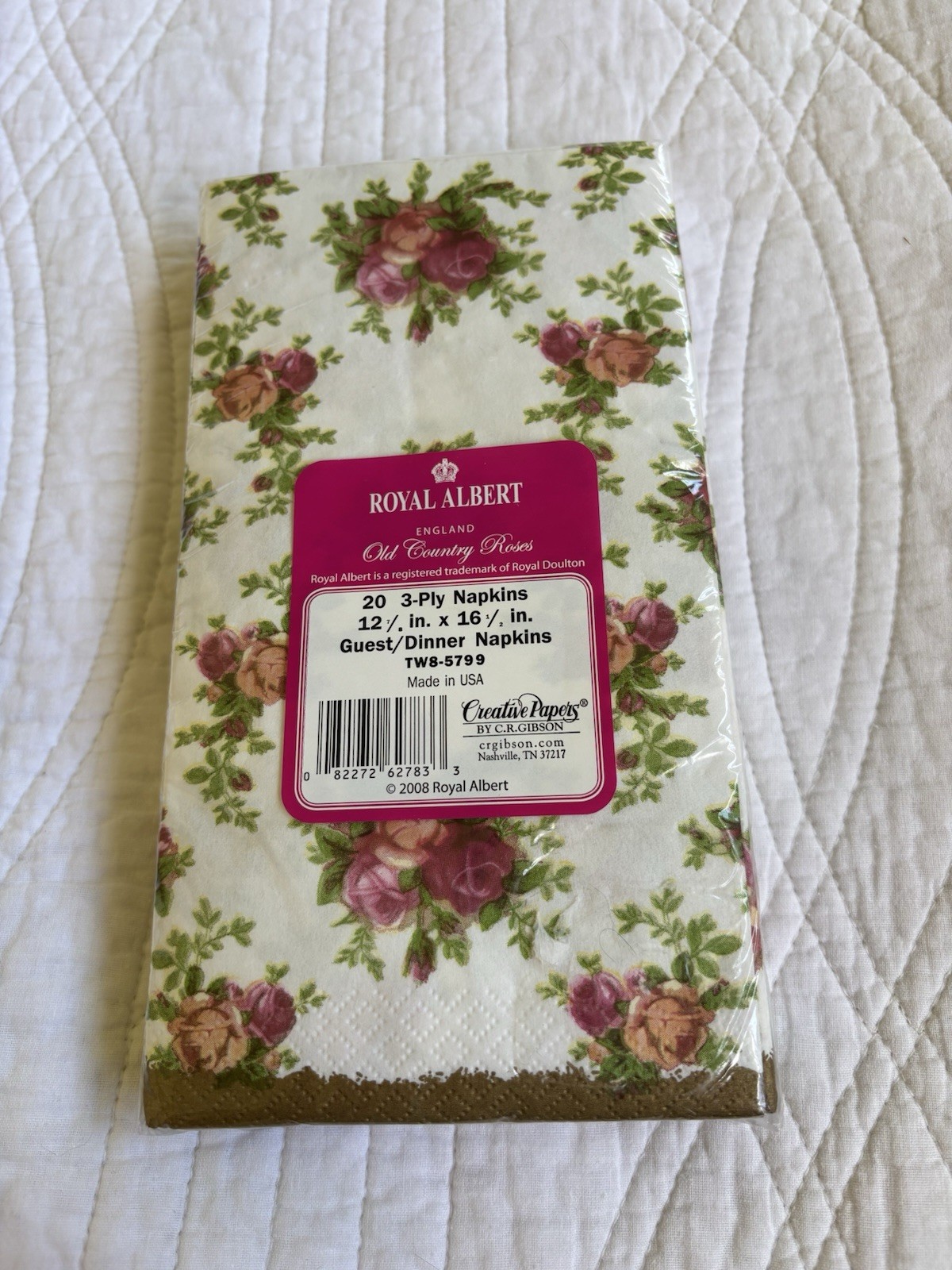 VTG NEW Royal Albert Old Country Roses 3-Ply 20 Dinner Napkins 12 7/8 VTG NEW Royal Albert Old Country Roses 3-Ply 20 Dinner Napkins 12 7/8
