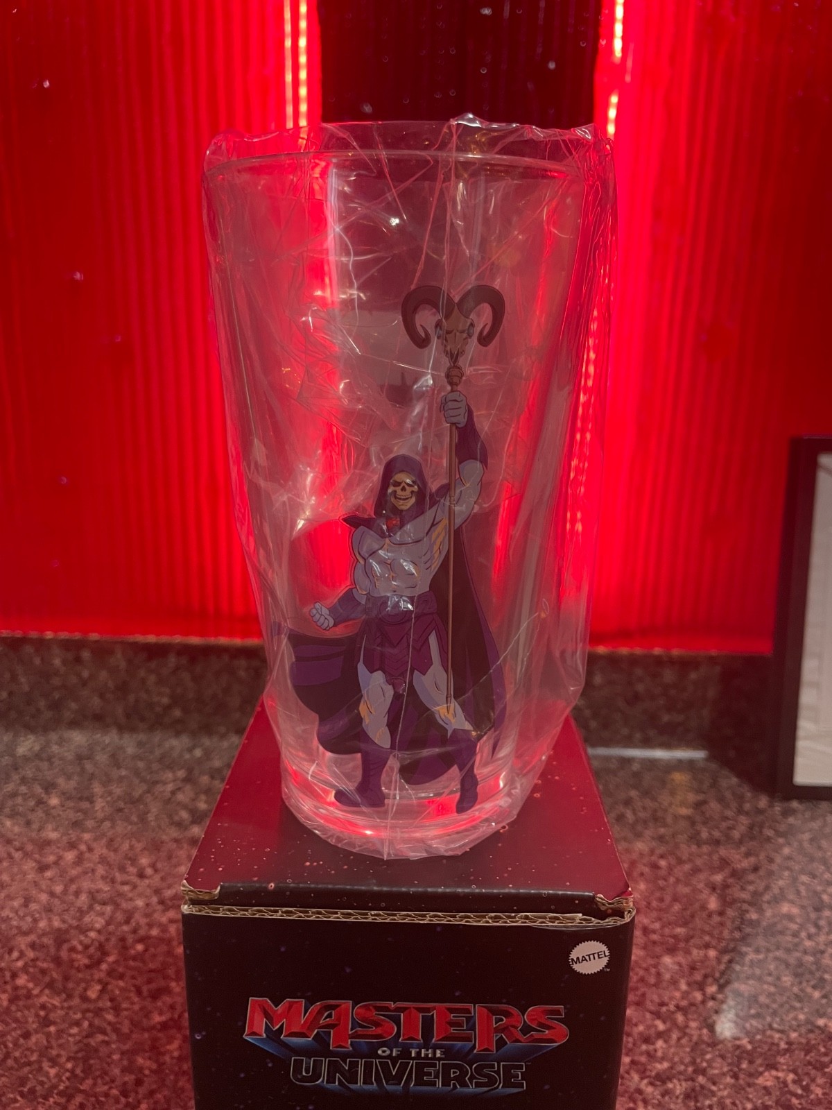 Masters of The Universe Skeletor Pint Glass in box brand new Masters of The Universe Skeletor Pint Glass in box brand new