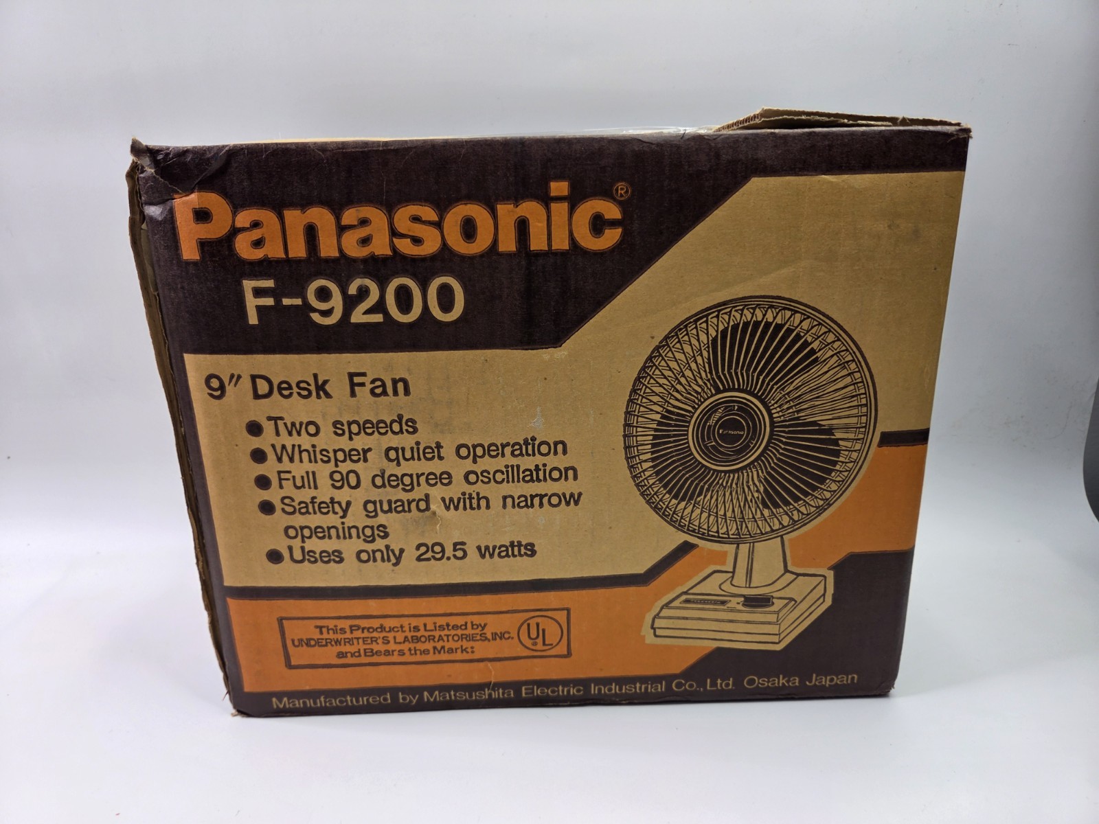 NEW Vintage PANASONIC F-9200 2 Speed Oscillation Desk Fan 9 NEW Vintage PANASONIC F-9200 2 Speed Oscillation Desk Fan 9