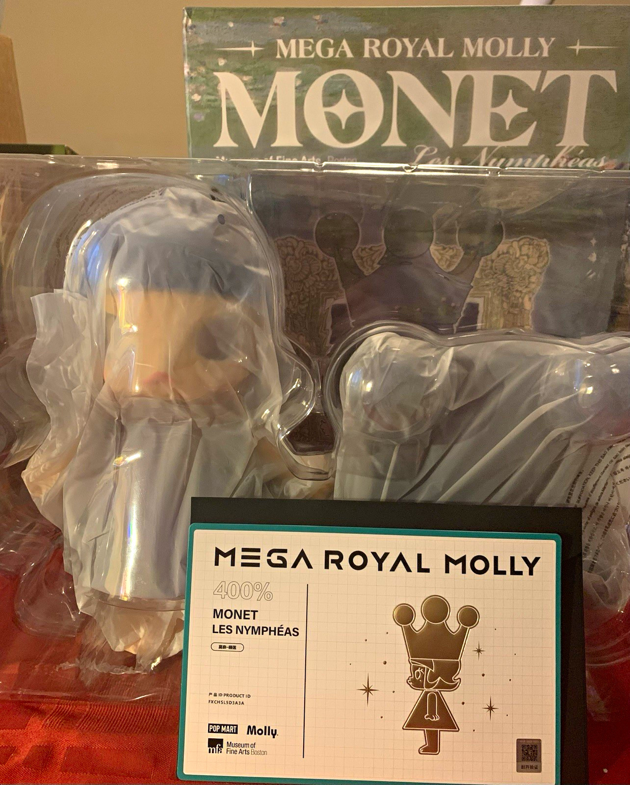 POP MART Mega Royal Molly 400% Monet Les Nymphéas MFA Boston Exclusive Figure
