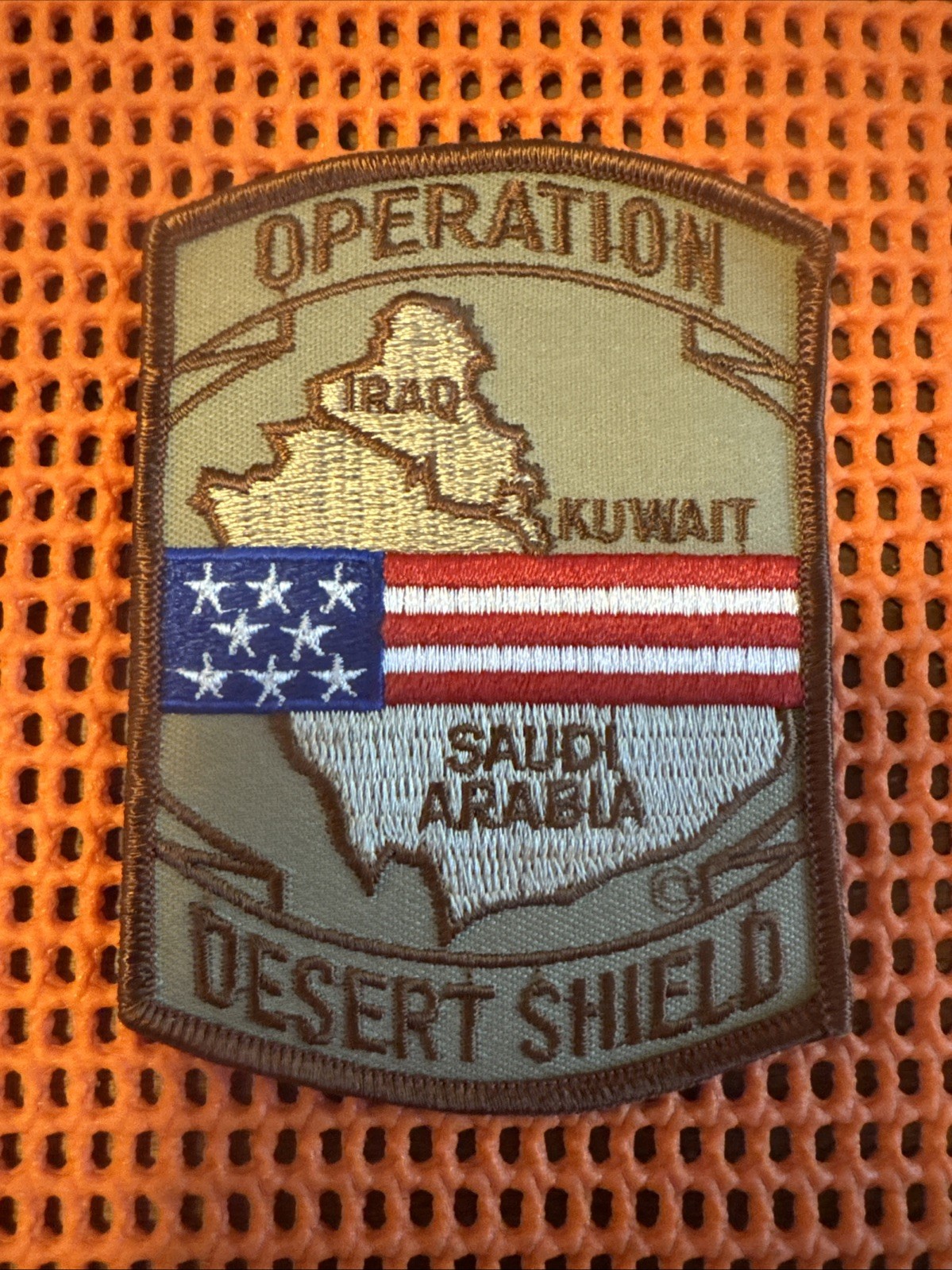 Original USA Operation Desert Shield Commemorative Embroidered Patch Original USA Operation Desert Shield Commemorative Embroidered Patch