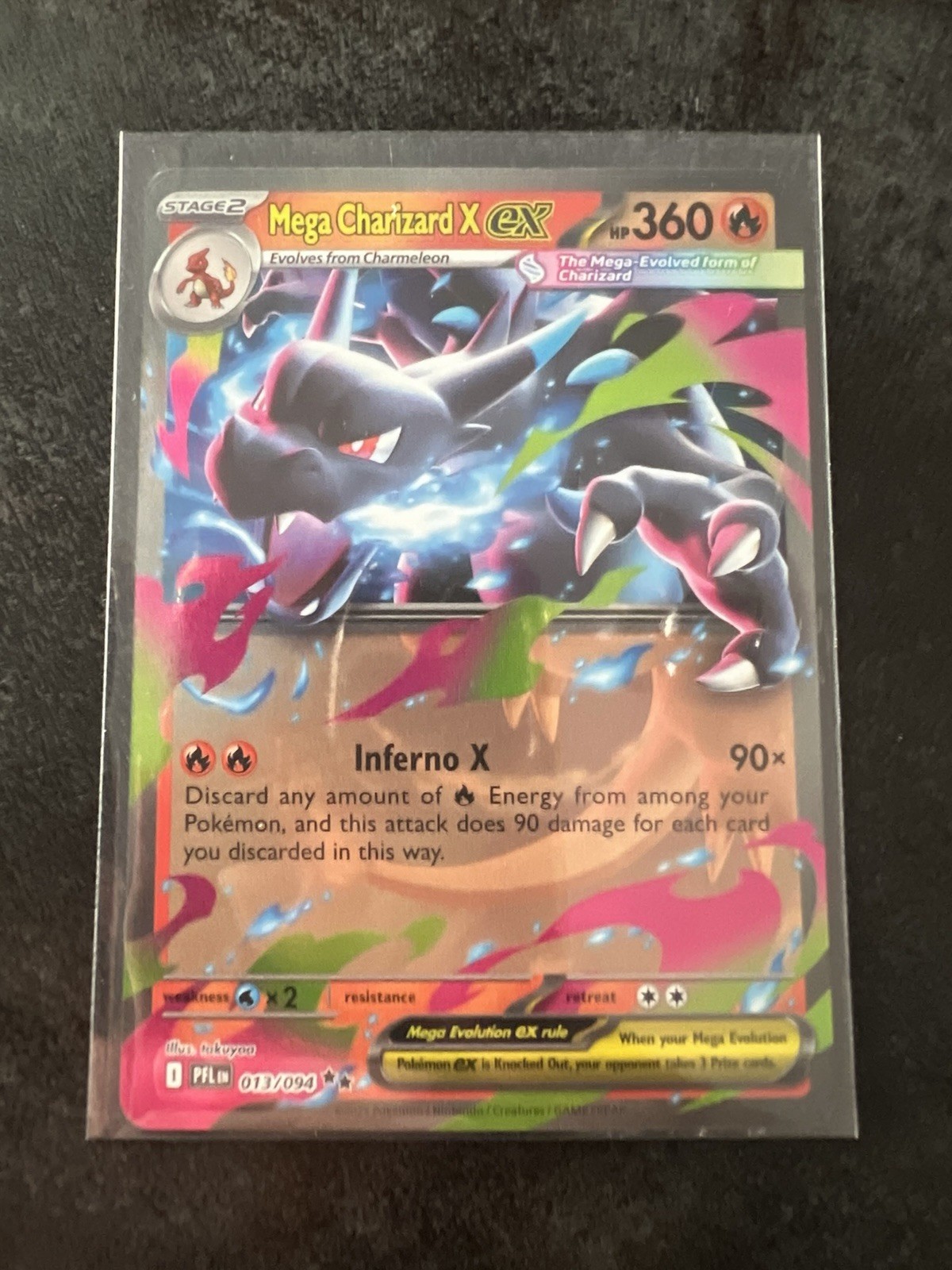 Pokémon TCG Mega Charizard X EX Card 013/094 Phantasmal Flames