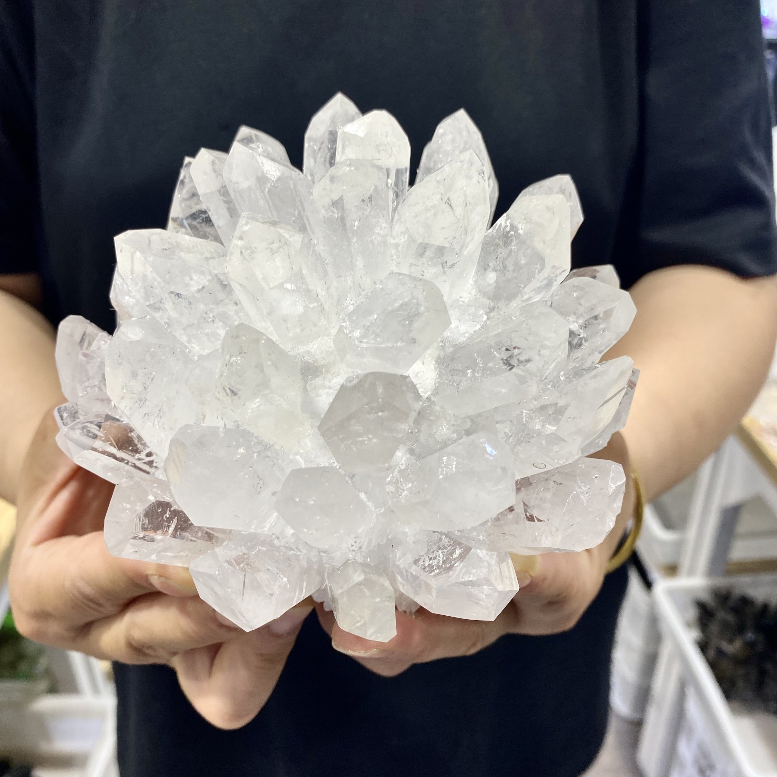 2.9LB New large Find White PhantomQuartz Crystal Cluster MineralSpecimen 2.9LB New large Find White PhantomQuartz Crystal Cluster MineralSpecimen