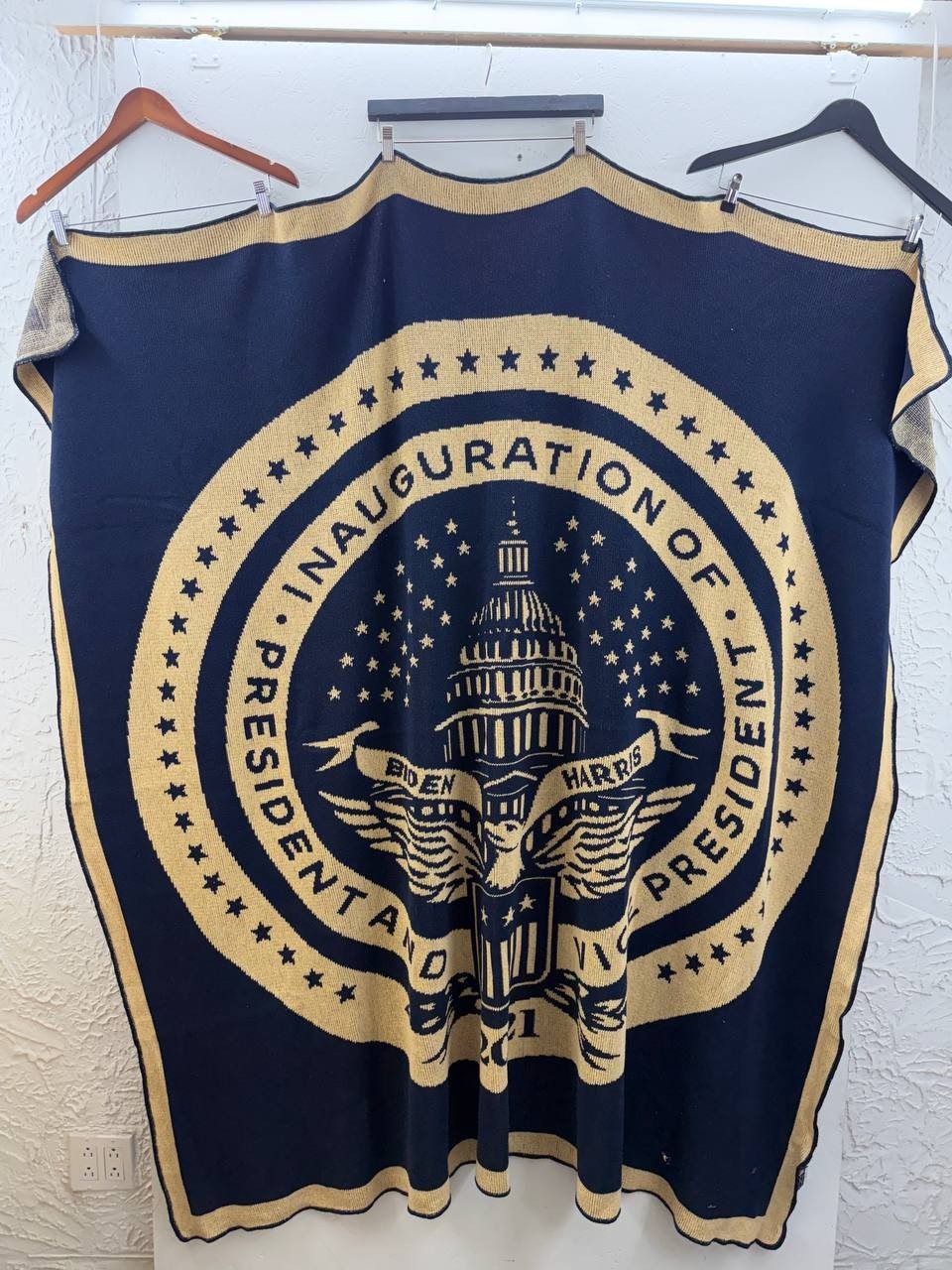 2021 Joe Biden Harris Inauguration Throw Blanket Presidential Seal 74x64