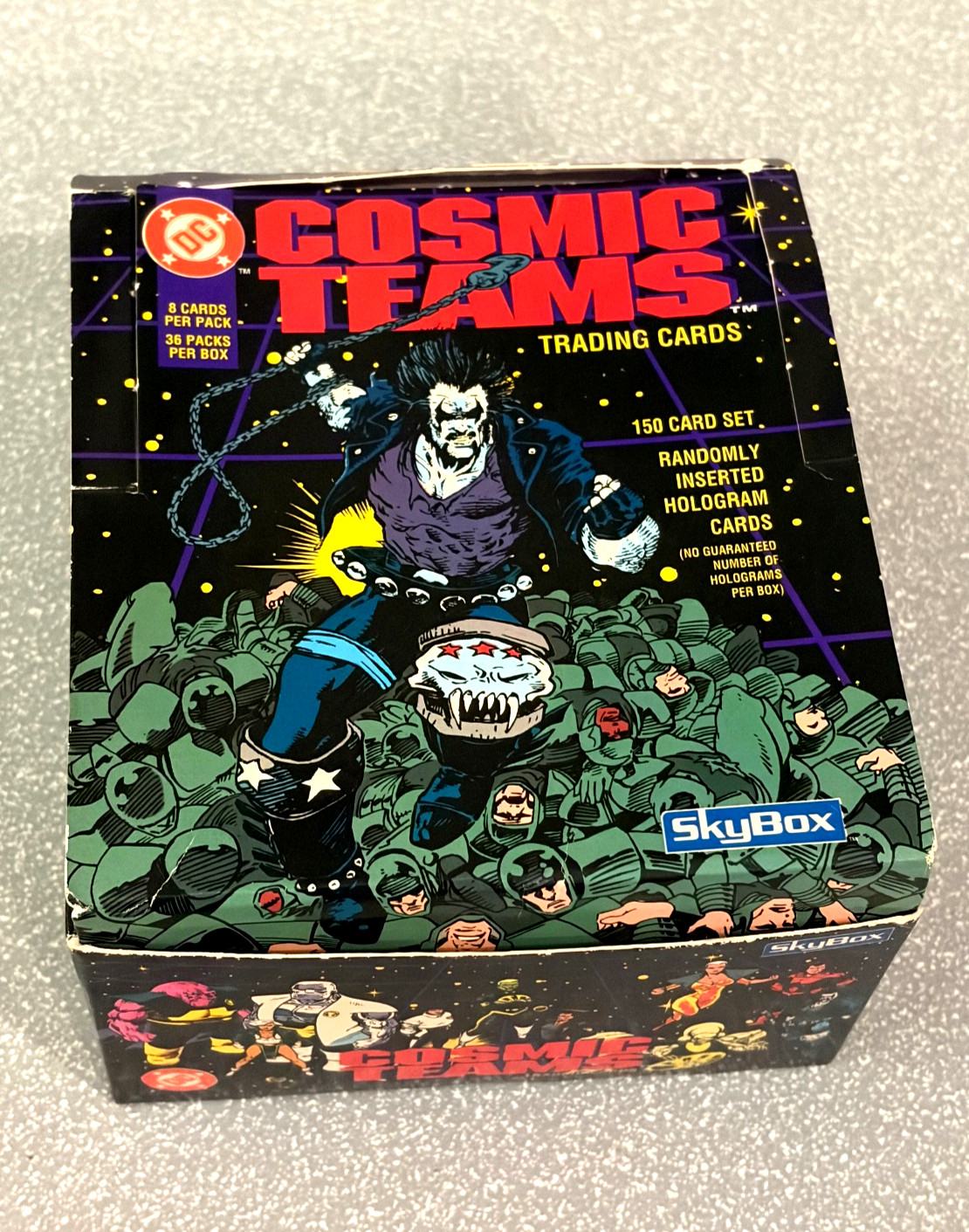 1993 SKYBOX DC COSMIC TEAMS OPENED BOX OF 35 PACKS 1993 SKYBOX DC COSMIC TEAMS OPENED BOX OF 35 PACKS