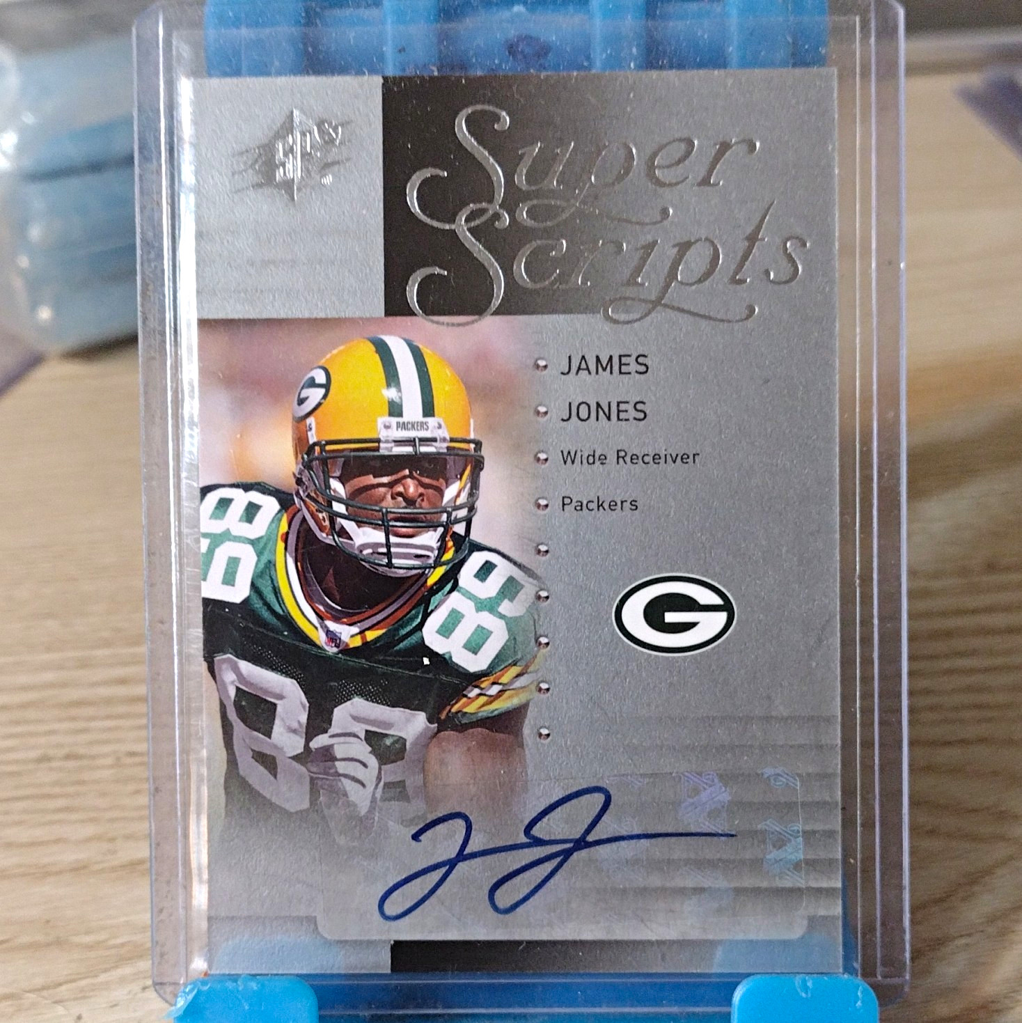 Upper Deck 2009 SPx Super Scripts James Jones Packers Auto Card #S-JJ 8/10 Upper Deck 2009 SPx Super Scripts James Jones Packers Auto Card #S-JJ 8/10