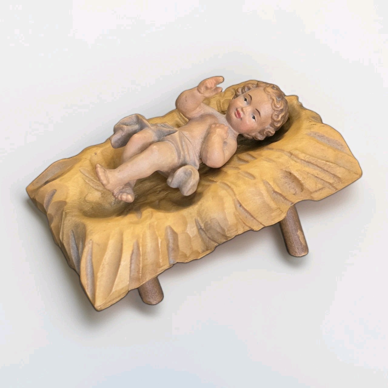 Anri Bacher 10 Inch Scale  Colorized Nativity  Italy Christmas Baby Jesus