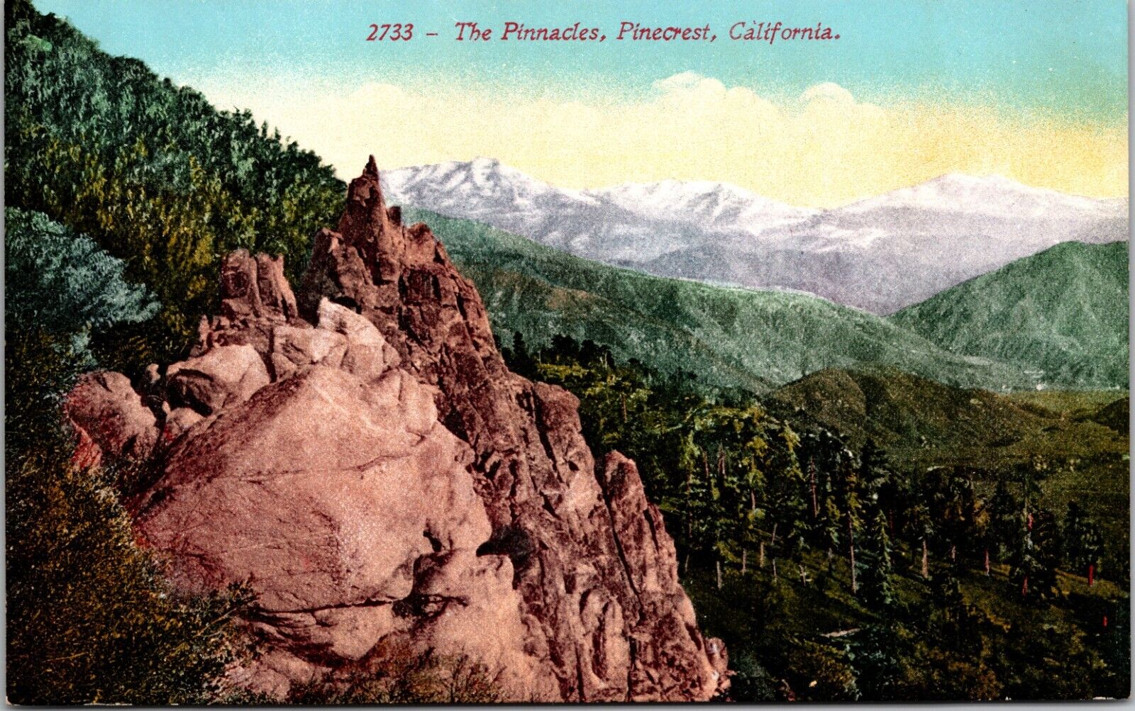 The Pinnacles, Pinecrest, California - Postcard