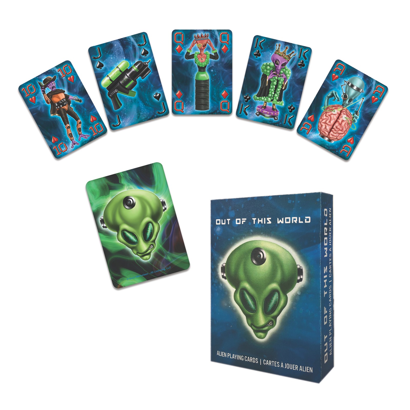 Rivers Edge Products Playing Cards, 1 Deck of Themed Cards, Aliens Cards