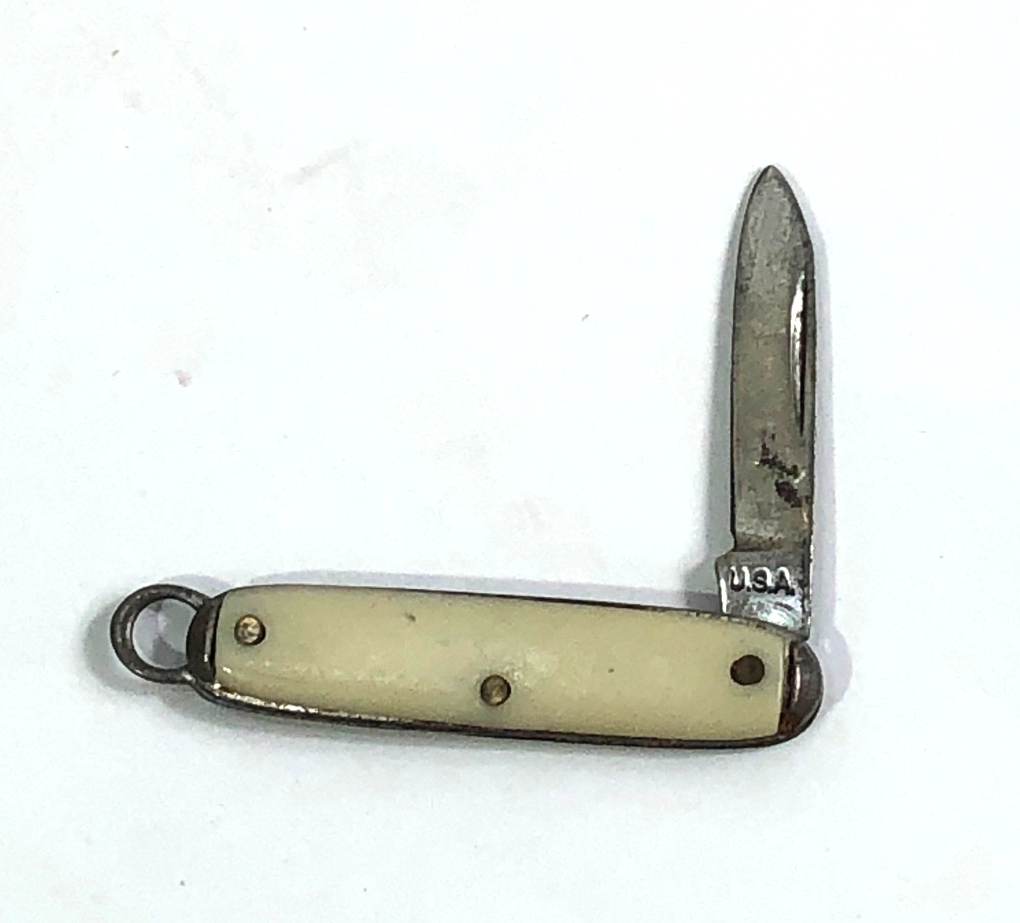 Miniature Pocket Knife Watch Fob U.S.A. - 1.5 inch Miniature Pocket Knife Watch Fob U.S.A. - 1.5 inch