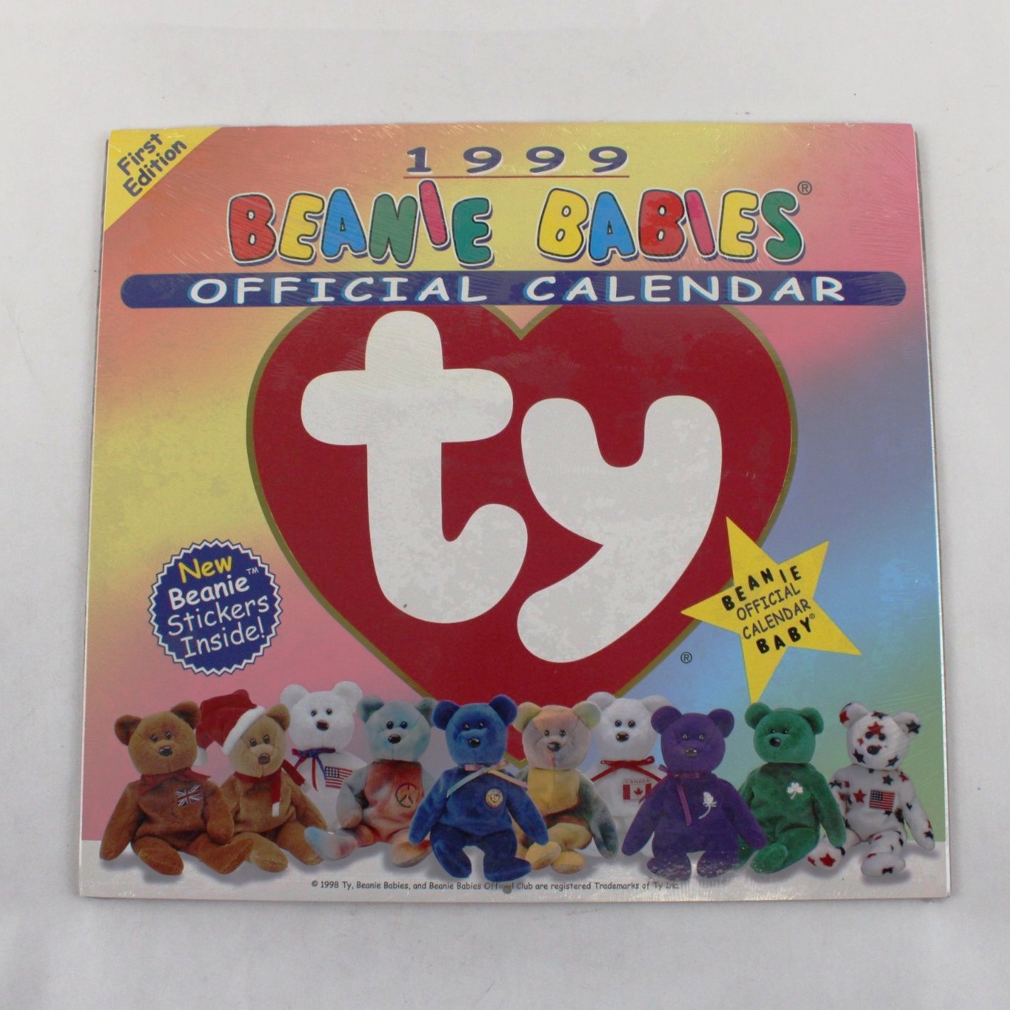 Ty Beanie Babies First Edition 1999 Official Club Wall Calendar Sealed Ty Beanie Babies First Edition 1999 Official Club Wall Calendar Sealed