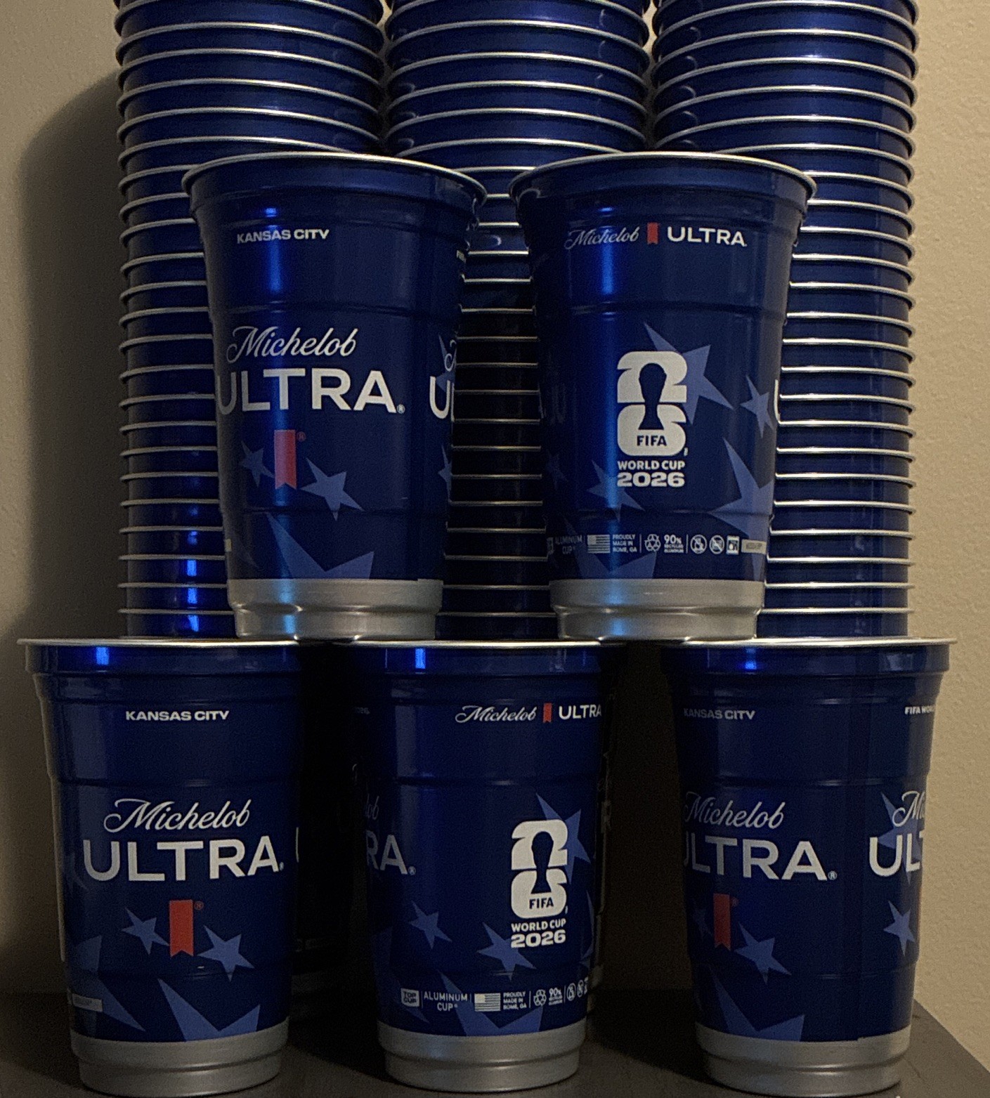 Michelob Ultra Official World Cup 2026 Kansas City Aluminum Cups (5 Cups) Michelob Ultra Official World Cup 2026 Kansas City Aluminum Cups (5 Cups)