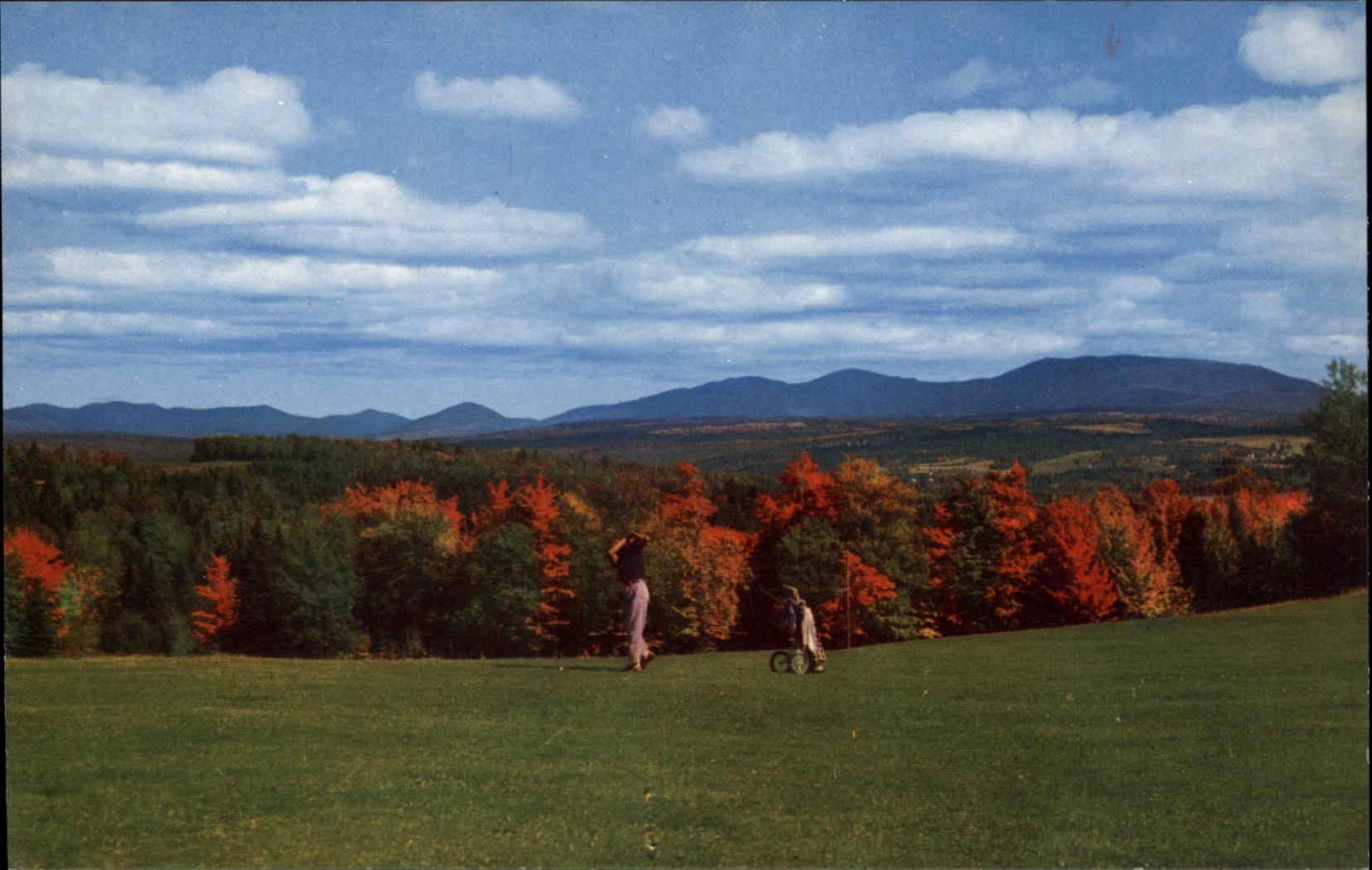 Rangeley Maine ME Saddleback Mountain Fall 1950s-60s Vintage Postcard Rangeley Maine ME Saddleback Mountain Fall 1950s-60s Vintage Postcard