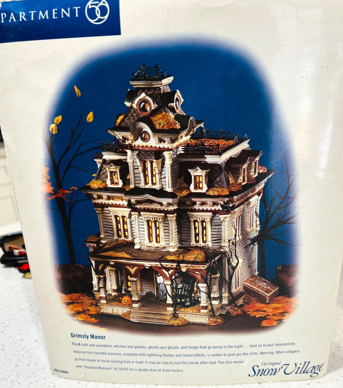 Department 56 Grimsly Manor Halloween Snow Village 56.55004,  No Lights or Sound