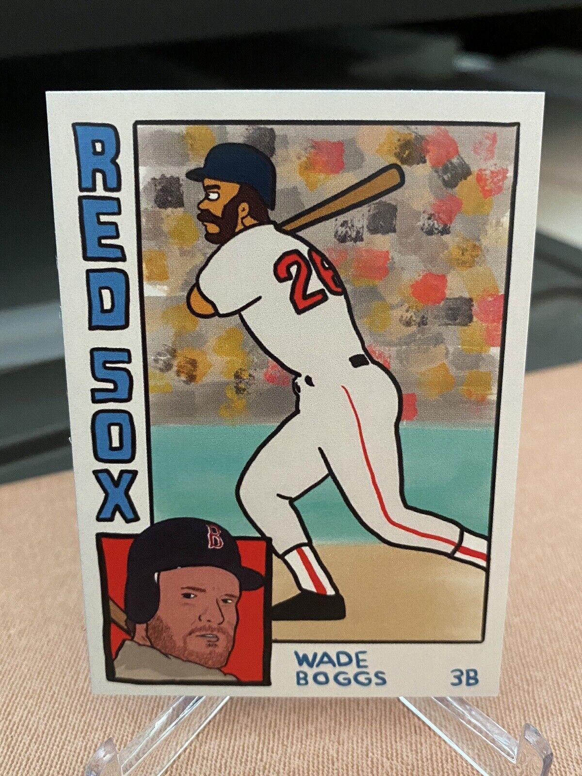 WADE BOGGS THE SIMPSONS At The Bat ACEO Custom Baseball Card Springfield