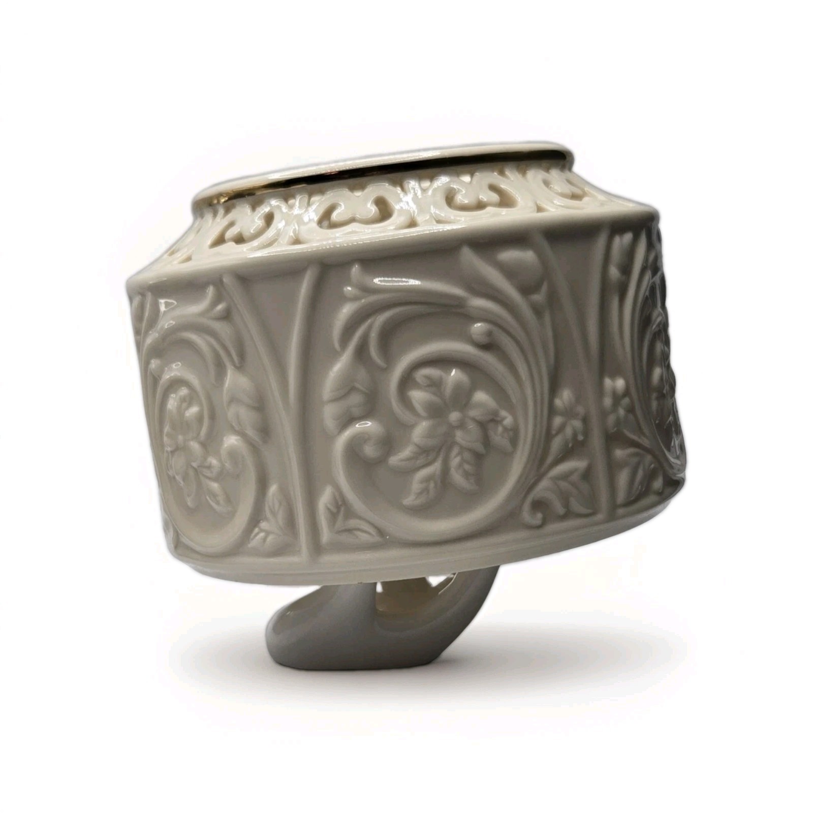 2000 Lenox Illuminations Versailles Pierced Candlebox • Candy/Trinket New-No Lid