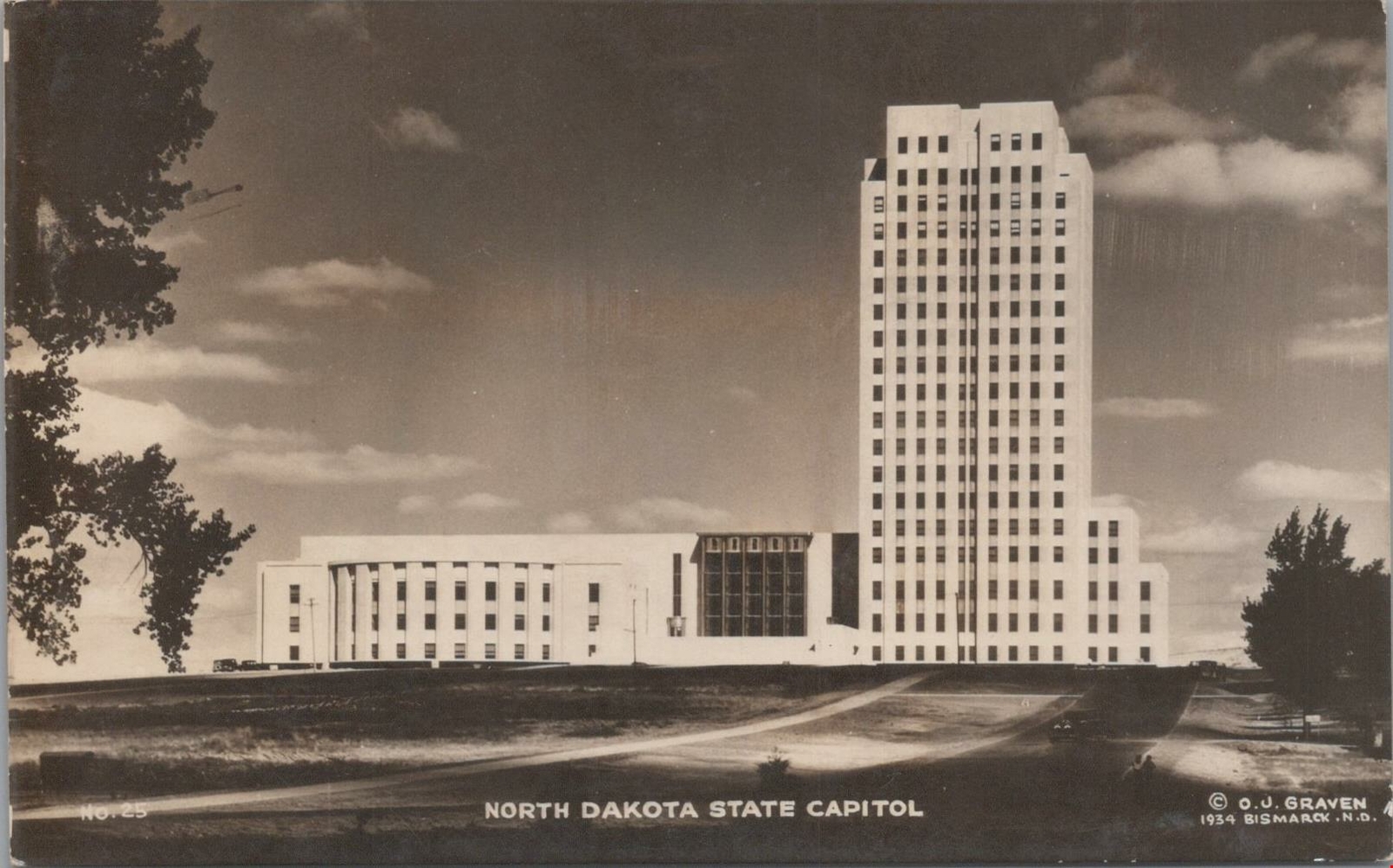 RPPC Postcard North Dakota State Capitol Bismark ND 1934 RPPC Postcard North Dakota State Capitol Bismark ND 1934