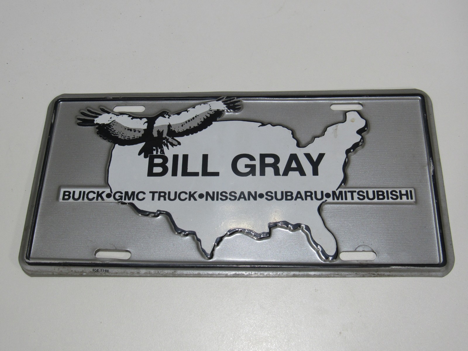 VTG Bill Gray Buick Pittsburgh Pennsylvania Metal Dealership Booster Plate Tag