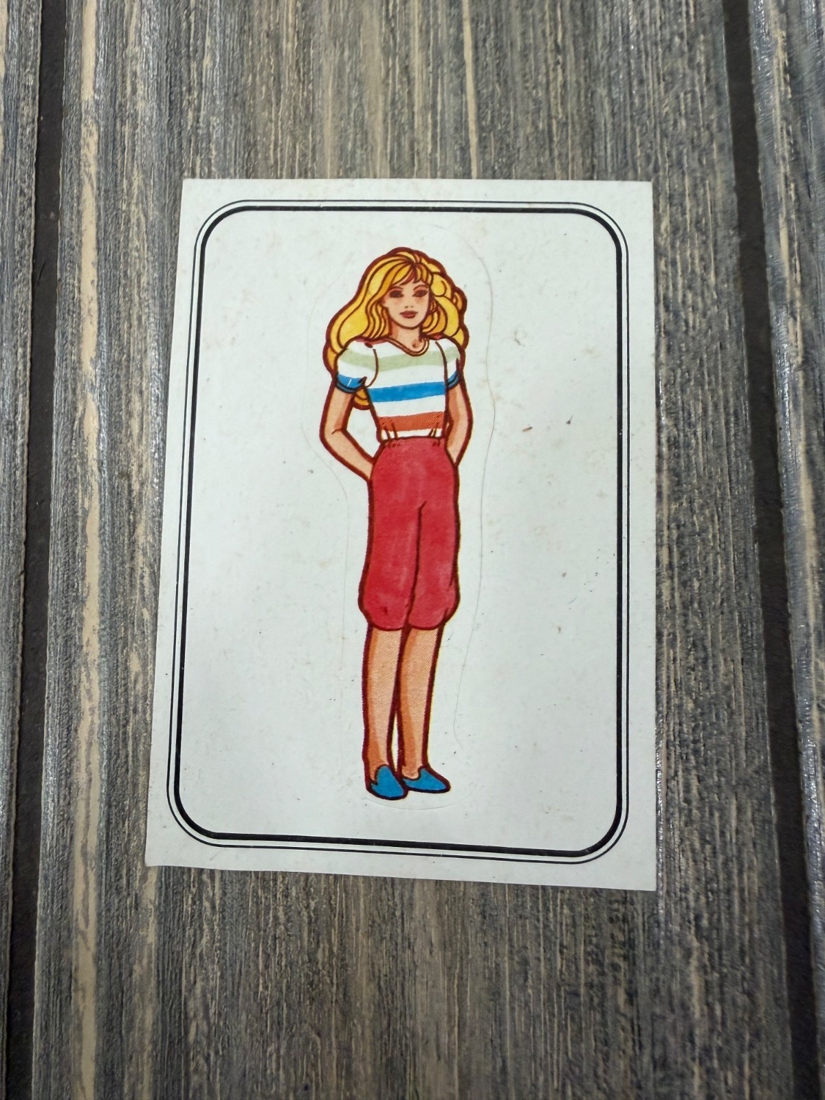 Vintage 1983 Barbie Collectible Sticker No. 202 Illustration Topps Vintage 1983 Barbie Collectible Sticker No. 202 Illustration Topps