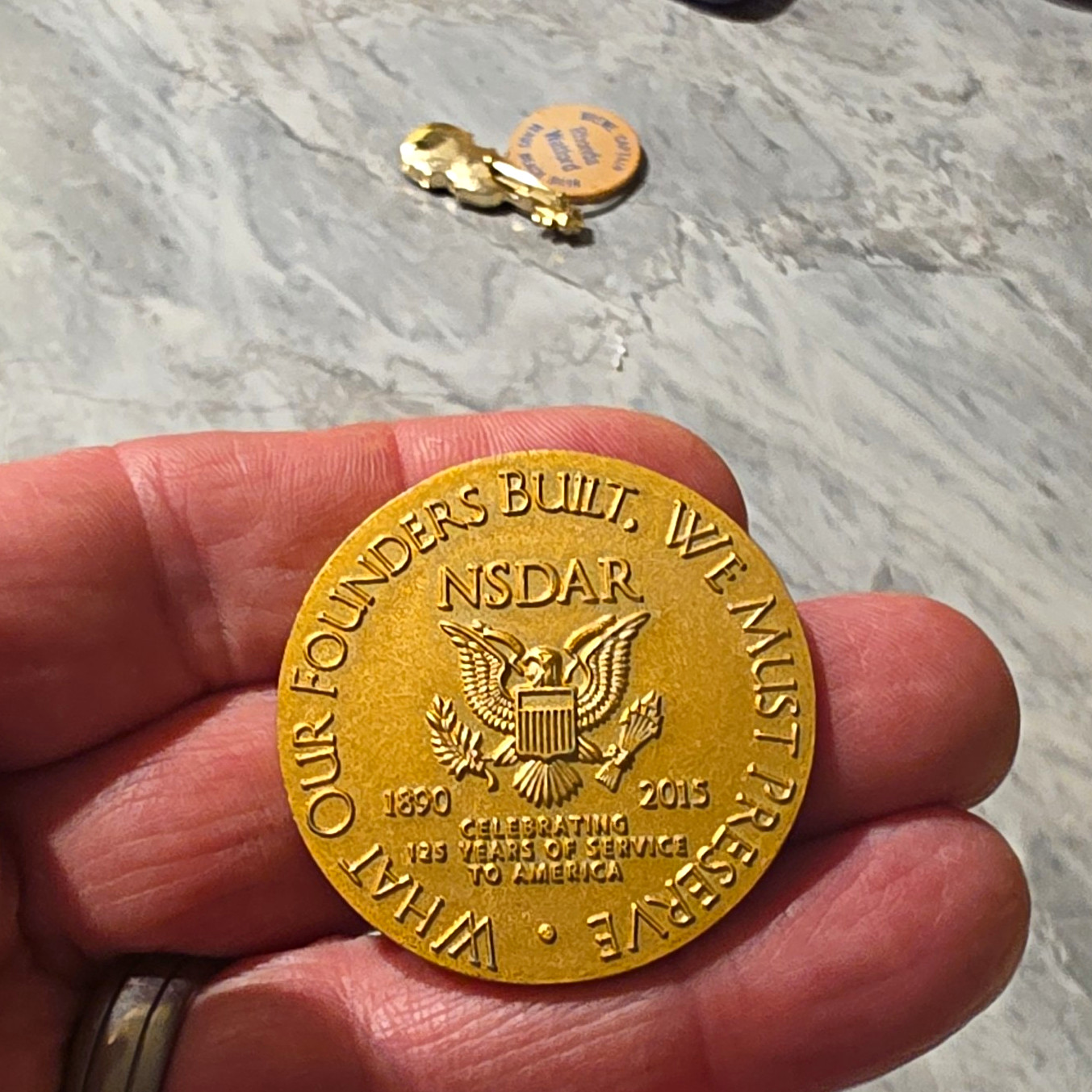 DAR Daughters of the American Revolution 2015 125 Years Medallion DAR Daughters of the American Revolution 2015 125 Years Medallion