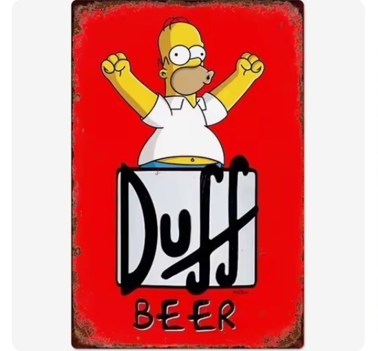 Aluminum Vintage Duff Beer Exterior Tin Metal Signs The Simpsons Homer Decor Art Aluminum Vintage Duff Beer Exterior Tin Metal Signs The Simpsons Homer Decor Art