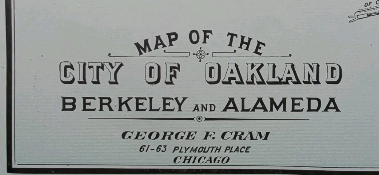 Vintage 1901 OAKLAND CA Map 22