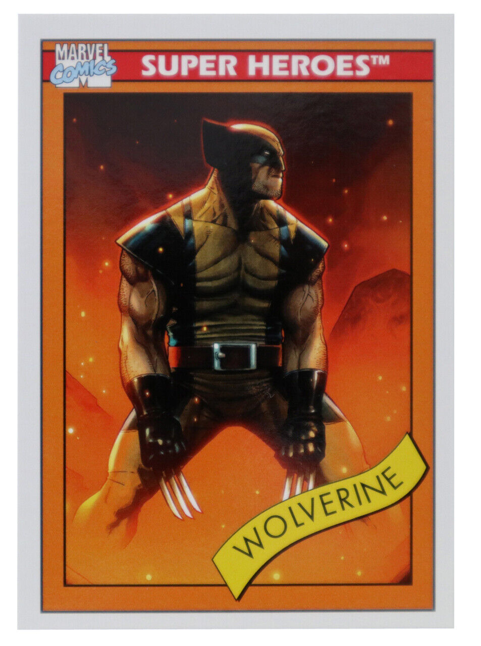 2013 Fleer Marvel Retro Wolverine 1990 Marvel Universe Impel Insert Card #17