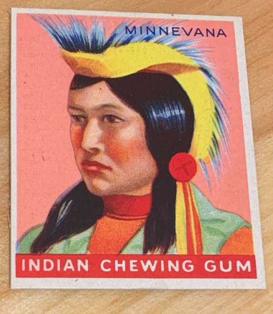 Very Rare 1/1 1947 Goudey Indian Gum #94 Minnevana #77 Medicine Man Back NM-MT Very Rare 1/1 1947 Goudey Indian Gum #94 Minnevana #77 Medicine Man Back NM-MT