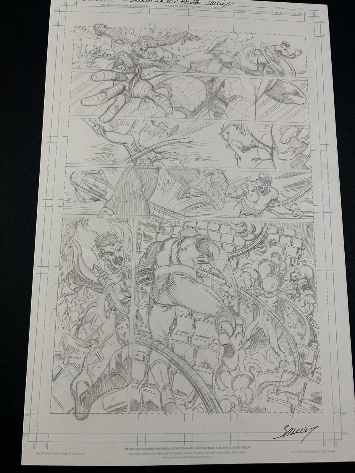MARK BAGLEY ORIGINAL ART SINISTER WAR SPIDERMAN ISSUE 1 PAGE 22 MARK BAGLEY ORIGINAL ART SINISTER WAR SPIDERMAN ISSUE 1 PAGE 22