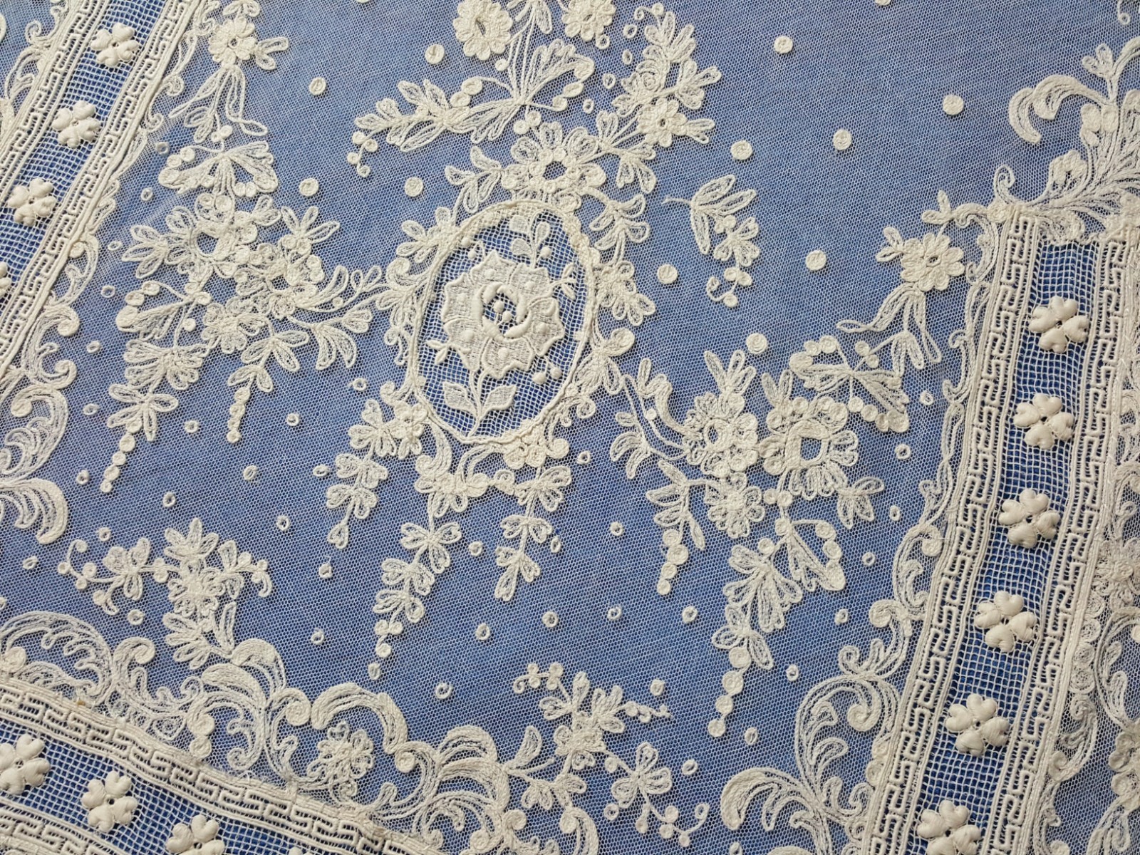 Antique Lace Veil Wedding Embroidered Shawl Stole Needlework Embroidery Antique Lace Veil Wedding Embroidered Shawl Stole Needlework Embroidery