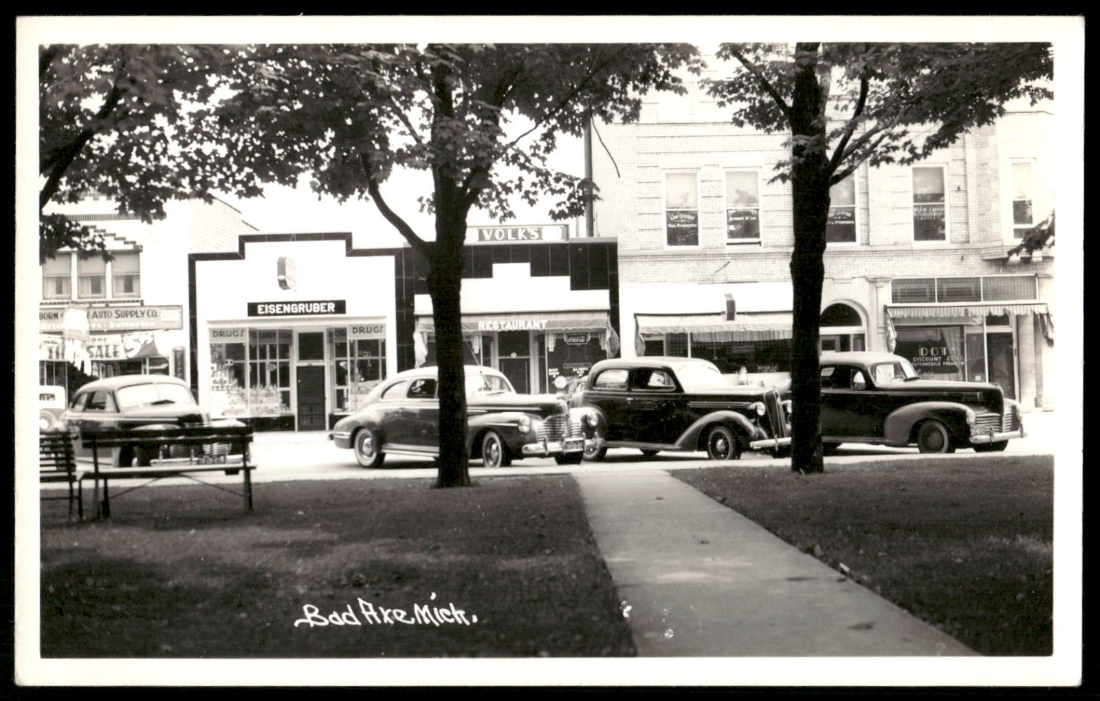 Vintage Postcard Real Photo Main Street Bad Axe Michigan Vintage Postcard Real Photo Main Street Bad Axe Michigan