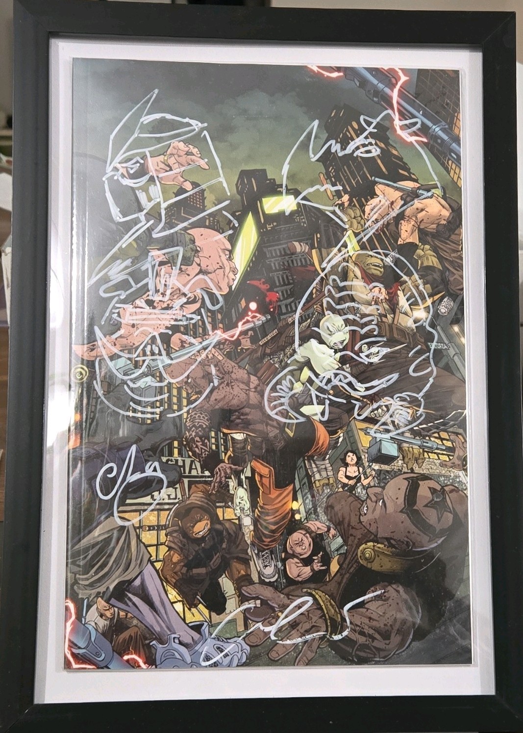 TMNT the last Ronin Original Sketch Signed Framed COA Esau Escorza 2024