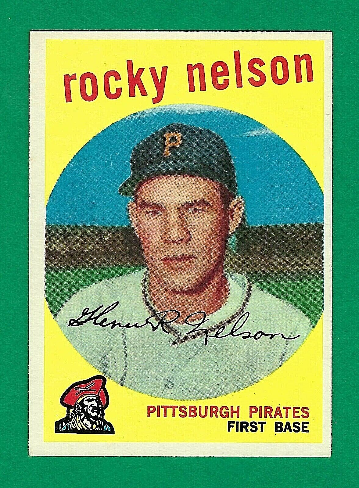 1959 Topps Baseball Cards - #446 Rocky Nelson - Pirates - ScoCards