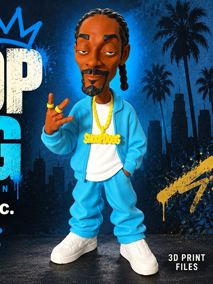 Snoop Dogg 3D Printed Plastic Music Figure - 17inch Snoop Dogg 3D Printed Plastic Music Figure - 17inch