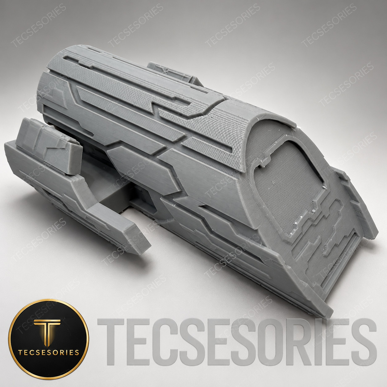 Stargate Atlantis Puddle Jumper 6in Grey 3D Printed Ship Display Model Stargate Atlantis Puddle Jumper 6in Grey 3D Printed Ship Display Model