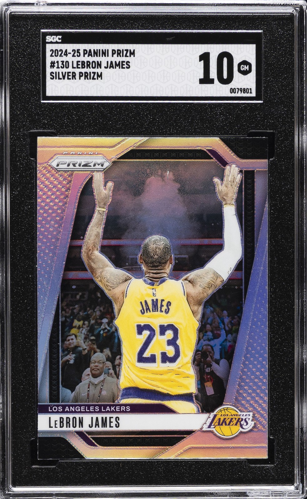 2024-25 PANINI PRIZM SILVER PRIZM #130 LEBRON JAMES SGC 10 GM