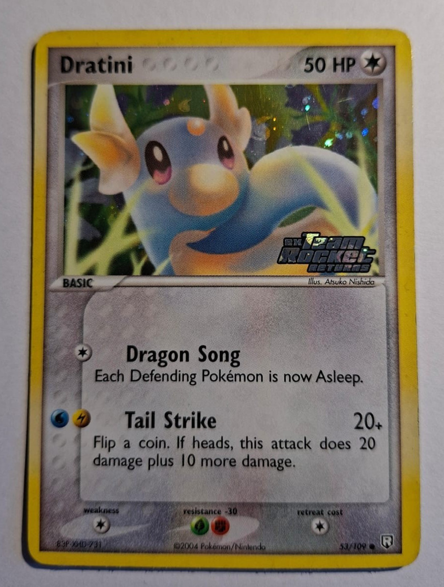 2004 Pokemon DRATINI #53/109 EX Team Rocket Returns Stamp Reverse Holo 2004 Pokemon DRATINI #53/109 EX Team Rocket Returns Stamp Reverse Holo