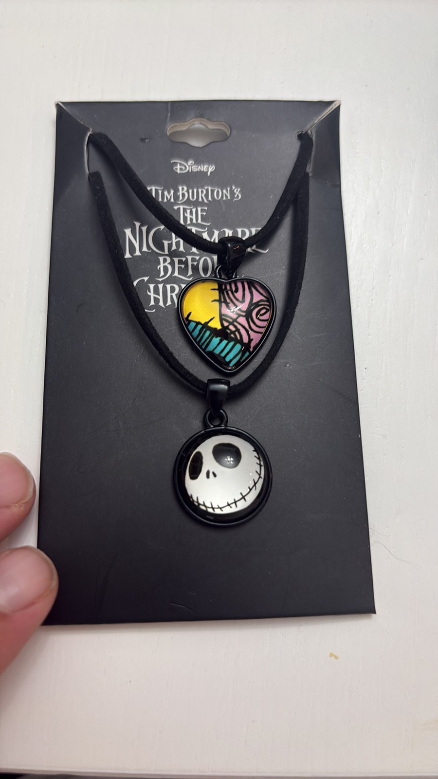 Disney Nightmare Before Christmas Jack and Sally Necklace Set Disney Nightmare Before Christmas Jack and Sally Necklace Set