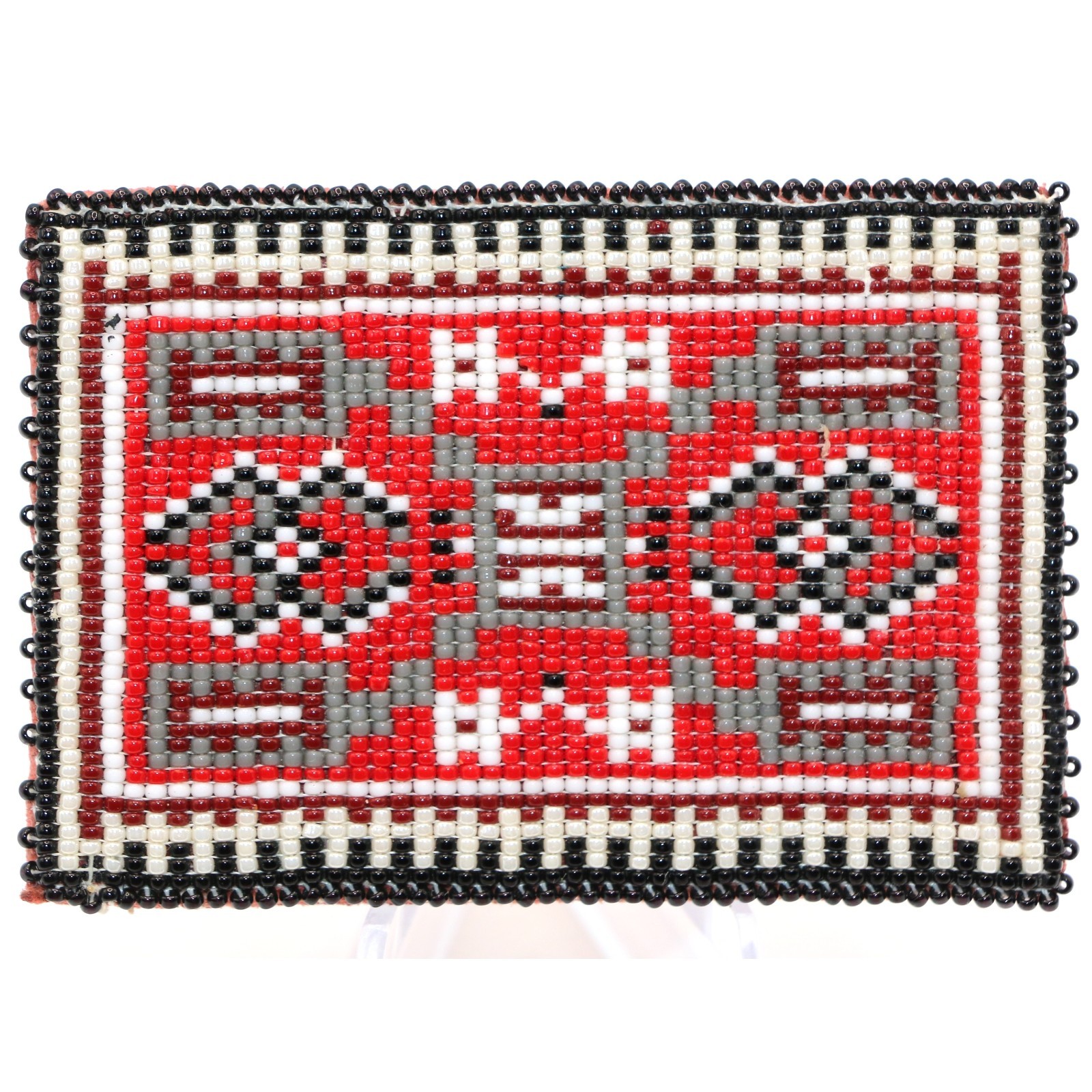 Vintage Navajo Beaded Belt Buckle Native American Southwestern Style 3\ Vintage Navajo Beaded Belt Buckle Native American Southwestern Style 3\