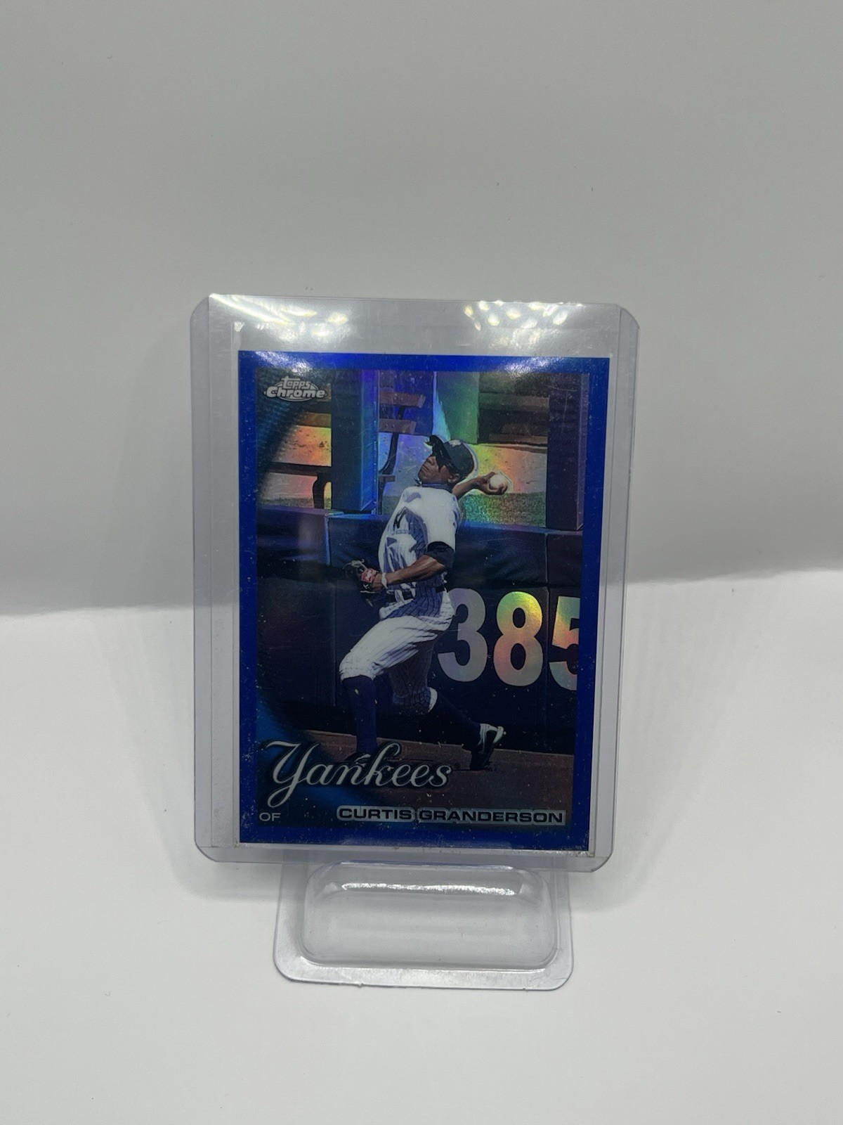 2010 Topps Chrome Blue Refractor #56/199 Curtis Granderson #71 New York Yankees