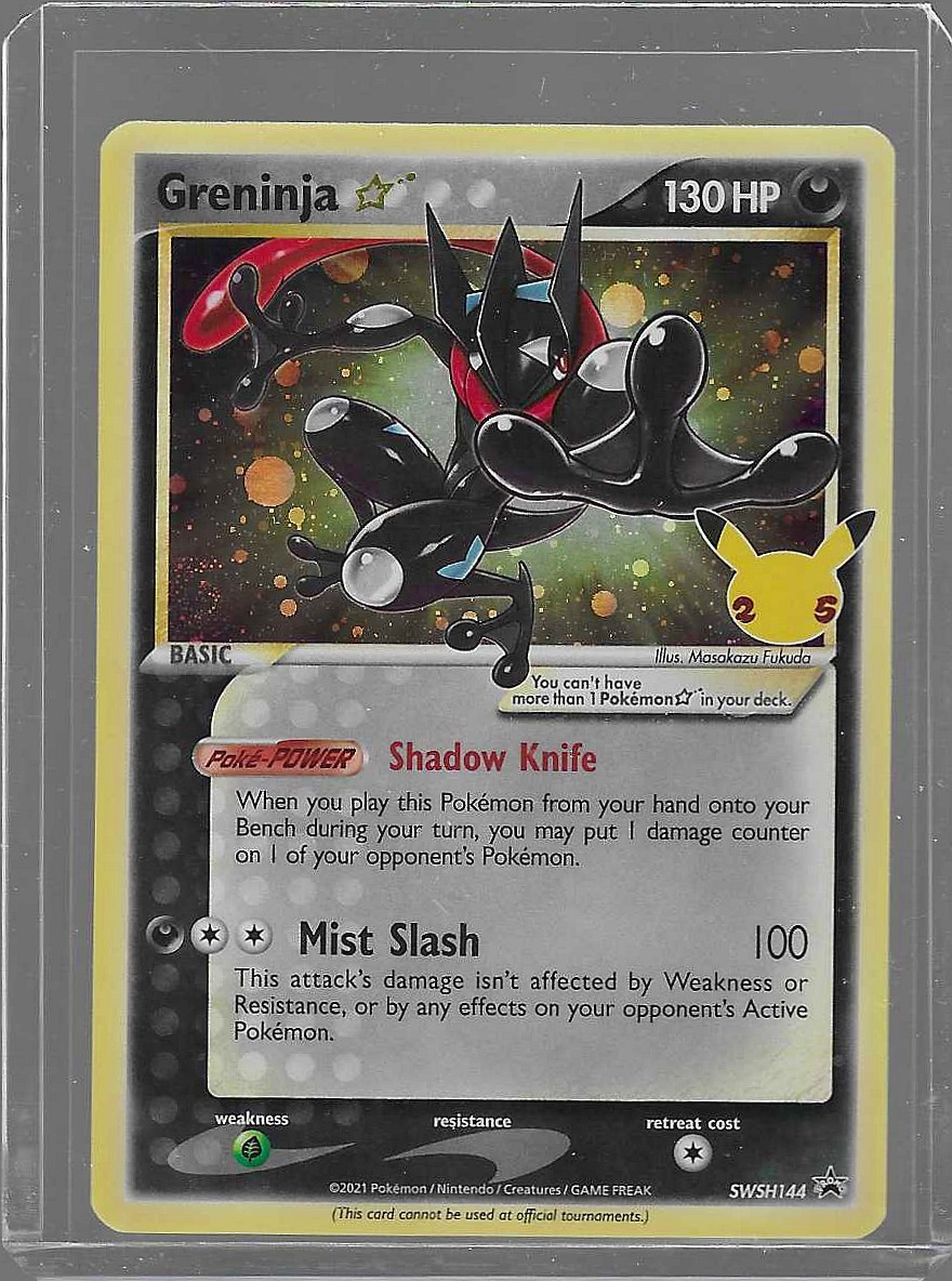 Pokemon Greninja Star SWSH144 Celebrations Sword Shield Black Star Promo Holo Pokemon Greninja Star SWSH144 Celebrations Sword Shield Black Star Promo Holo