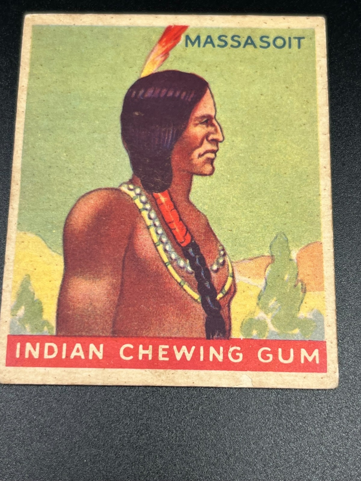 1933 Goudey Indian Gum R73 #32 Massasoit 96 Back Vintage Card 1933 Goudey Indian Gum R73 #32 Massasoit 96 Back Vintage Card